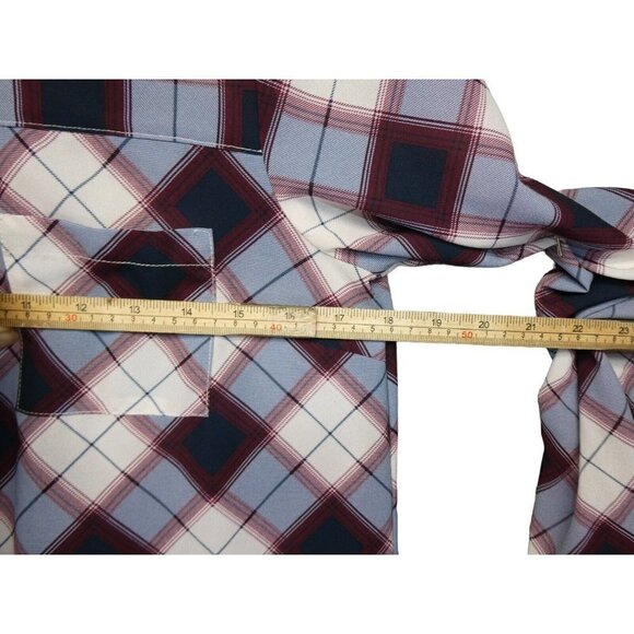 PRANA Womens Flint Plaid Check Maxi Top Long Shirt SMALL - Picture 8 of 10